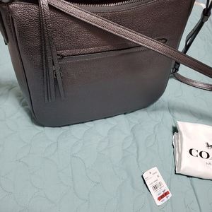 Coach Metallic Leather Chaise Crossbody